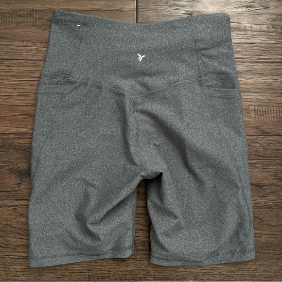 High Waist Powersoft Biker Shorts Heather Grey - Picture 5 of 6